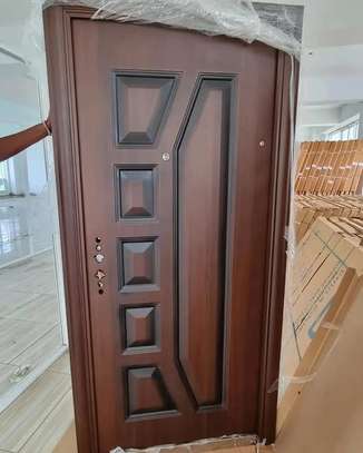 double door in brown walnut with a wooden finish image 8