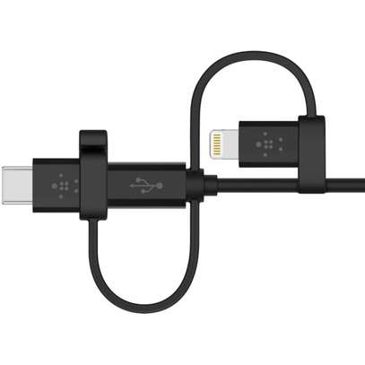 BELKIN UNIVERSAL CABLE WITH MICRO-USB, USB-C AND LIGHTNING CONNECTORS image 1