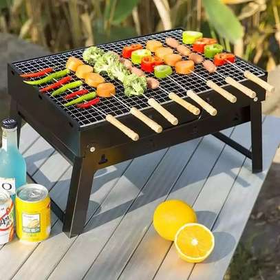 Foldable Portable barbecue charcoal grill image 1