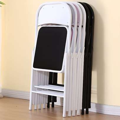 Office Foldable Black Upholstered Seating Chair image 5