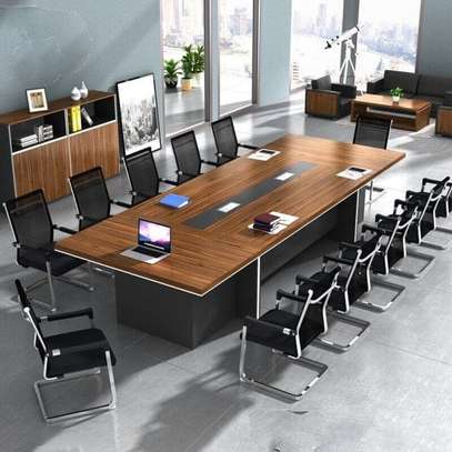 2.4 M Rectangular Wooden Executive Boardroom Table image 6