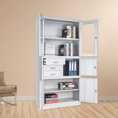 2 - Door Metallic Office Cabinet with Safe image 2