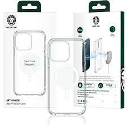 Apple iPhone 14 Green Anti-Shock Case - Clear image 2