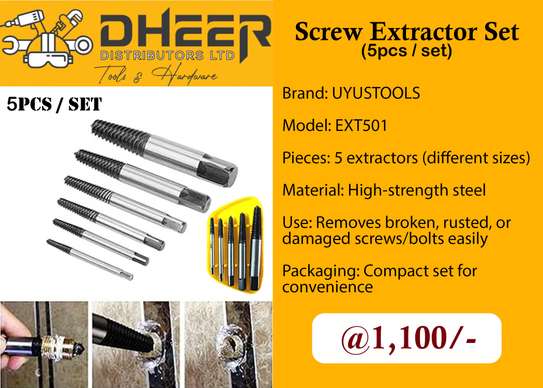 Screw Extractor Set  (5pcs / set) EXT501 image 2