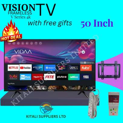 Vision Framless 50" Tv with free gifts image 1