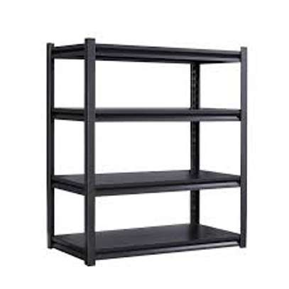 Black Steel Metal 4 Shelves Open Storage Rack image 7