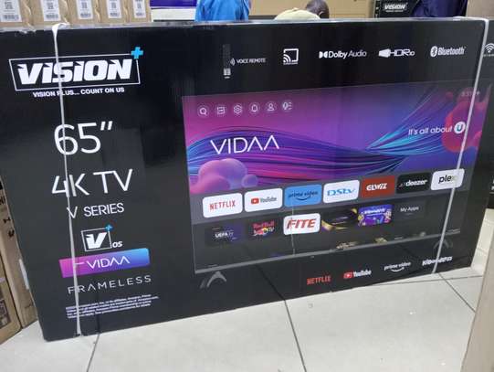 Vision 65" smart vidaa 4k frameless tv image 1