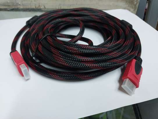 HDMI Cable Braided 10m - Black & Red image 3