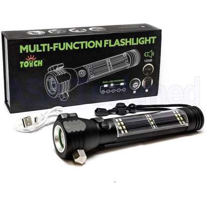 Multi Function Led Solar/9 in 1 electric Flashlight Torch image 3
