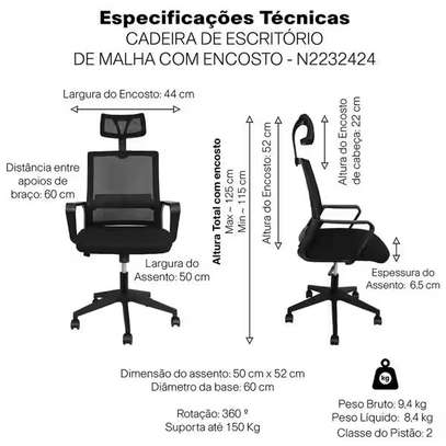 Light-Mesh High Back Adjustable Office Chair image 5