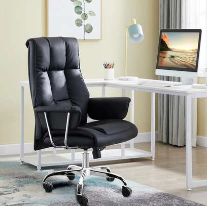 Office Chair :  Ergonomic Leather Reclining Office Chair image 7