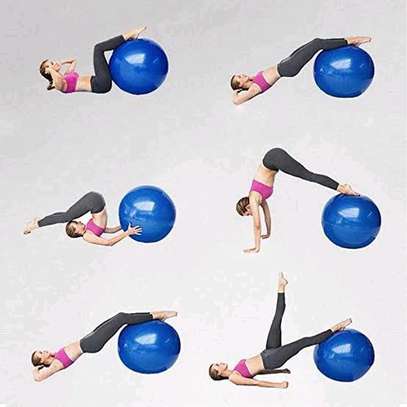 75cm Exercise yoga ball with pump image 1
