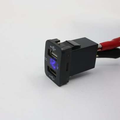 Dual Toyota USB 2.1A with voltmeter and charger image 4