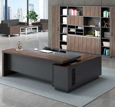 Modern CEO Office Table – L-Shaped Wood Executive Desk image 3