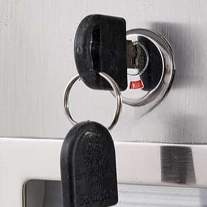 Office Cabinet: Two Lengthy Doors Gray Cabinet image 2