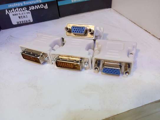 DVI-I Male Dual-link 24 + 1 To 15 Pin VGA Female Adapter image 1