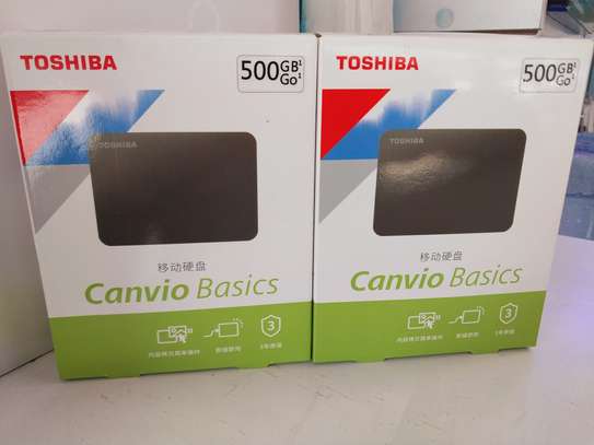 Toshiba 500GB Canvio Basics 3.0 Portable Hard Drive (Black) image 3