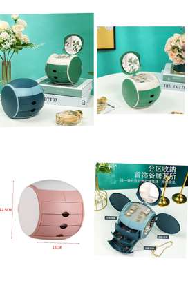 Ball shaped jewelry box with drawers image 1