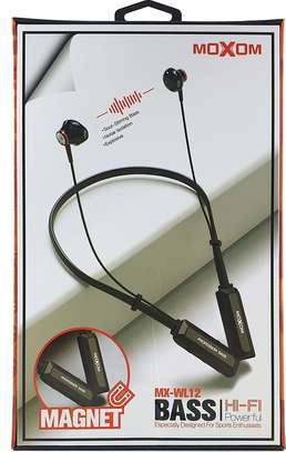 Moxom Magnetic MX-WL12 Bass Hi-Fi Powerful Sport Bluetooth Headset image 7