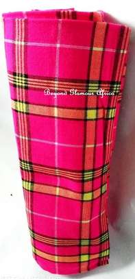 Maasai Traditional cloth Pink/Yellow Shuka image 3