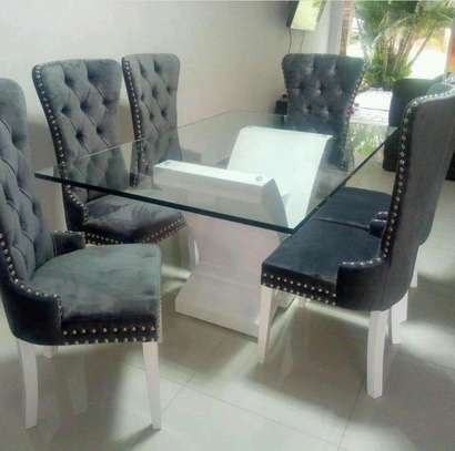 6 seater Dining with bench image 1