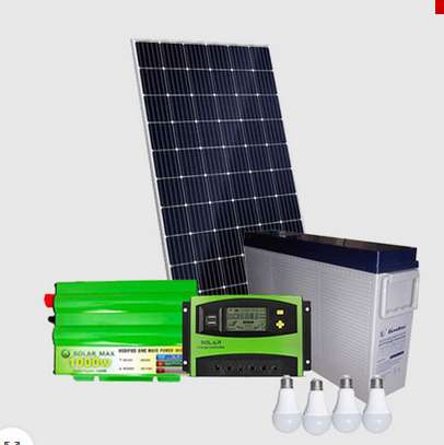 250w Solar Panel 200ah Battery 800w Inverter 30 Amp Solar Controller 4 Bulbs In Nairobi Pigiame