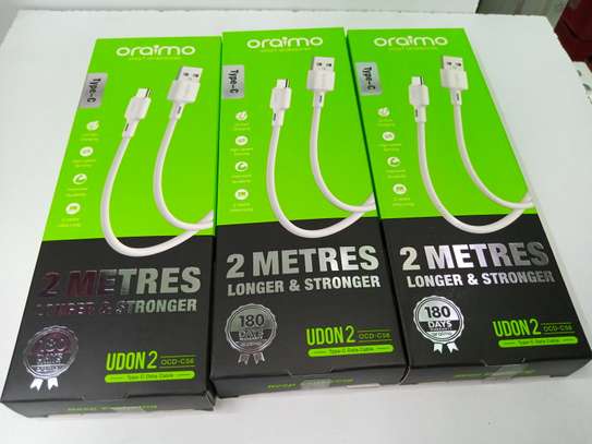 Oraimo 2A FAST-CHARGING USB - Type C Data Cable 2meters image 1