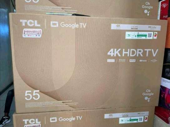 55 TCL Smart Frameless 4K Television +Free TV Guard image 1