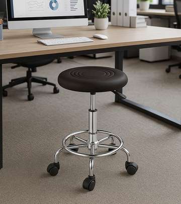 Office Barstool : Round Height  Adjustable Office Barstool image 3