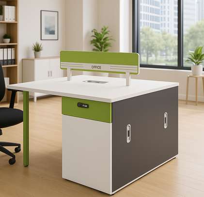 Workstations: Collaborative Office Employees Work Desks image 3