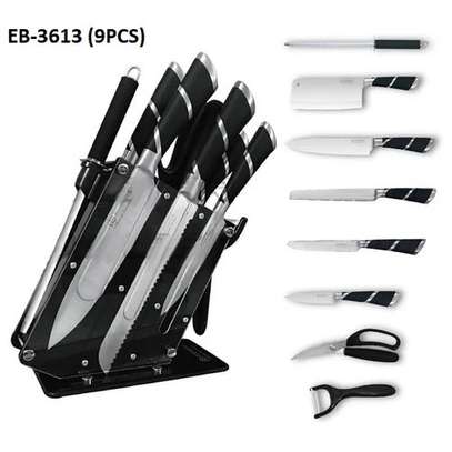 Efficient 9PCs Knife Set With Rotating Stand image 1