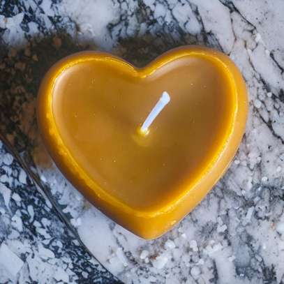 Love Heart Pure Beeswax Candle image 2