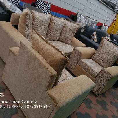 Brown 5seater seater sofa set on sell image 2