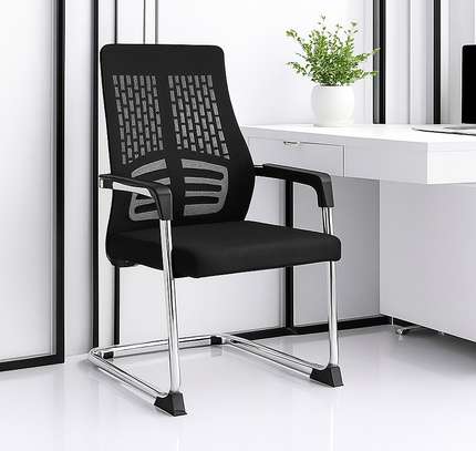 Office Chair: Modern Mesh Visitor Chair image 1