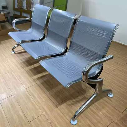 3-Seater Steel Reception Bench image 8