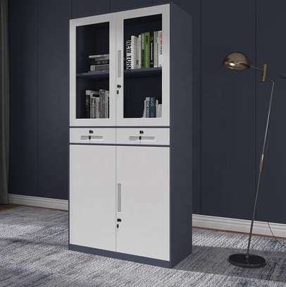 Steel 4 Door Storage Office Cabinet With 2 Drawers image 3