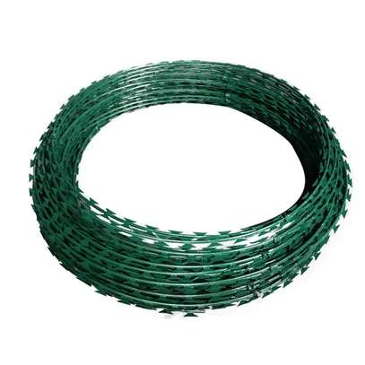 Green razor wire Double Galvanized 450mm image 1