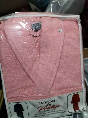 pink fleece bathrobe image 1