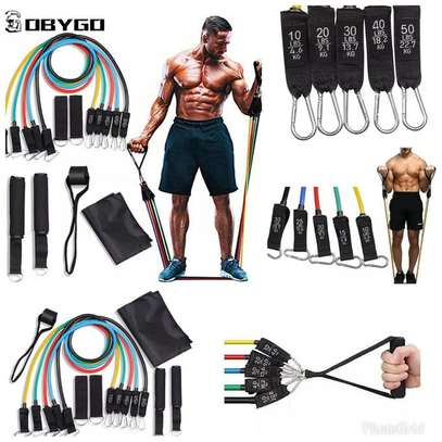 11 Pcs Yoga Gym Stretch Pull Rope Exercise Training image 1