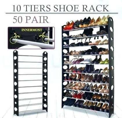 50 pairs 10 tiers shoe rack organizer organiser image 1