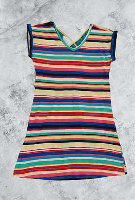 Strip Design Cotton Dress image 1