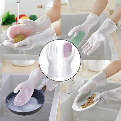 Multifunctional Cleaning Washing Magic Brush Gloves image 1