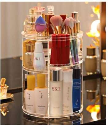 Cosmetic storage box rotative rack. image 1