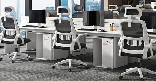 Office Chair; Supportive Adjustable Armrest Office Seat image 3