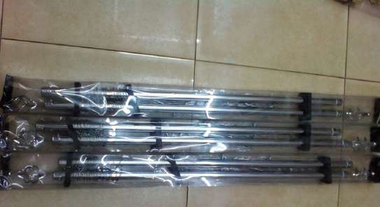 silver 2 meter adjustable curtain rods image 3
