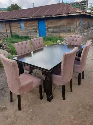 Fully tufted dining table with 6 or 8 chairs image 5
