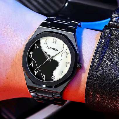 Arabic Men's Watches Quartz Fashion Creative Wristwatch image 4