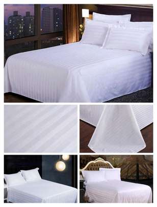 Pure cotton white bedsheets image 1