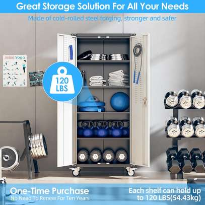 2-Door Metal Cabinet with Lockable Storage image 5