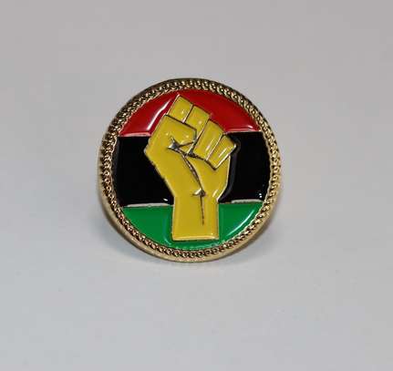 Pan Africa (gold) Lapel Pin Badge image 2